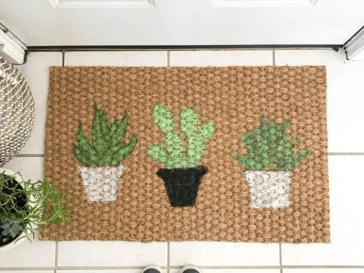 Doormat DIY: Cactus Doormat