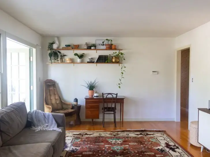 Fall 2020 One Room Challenge: Shelves and Rug Update