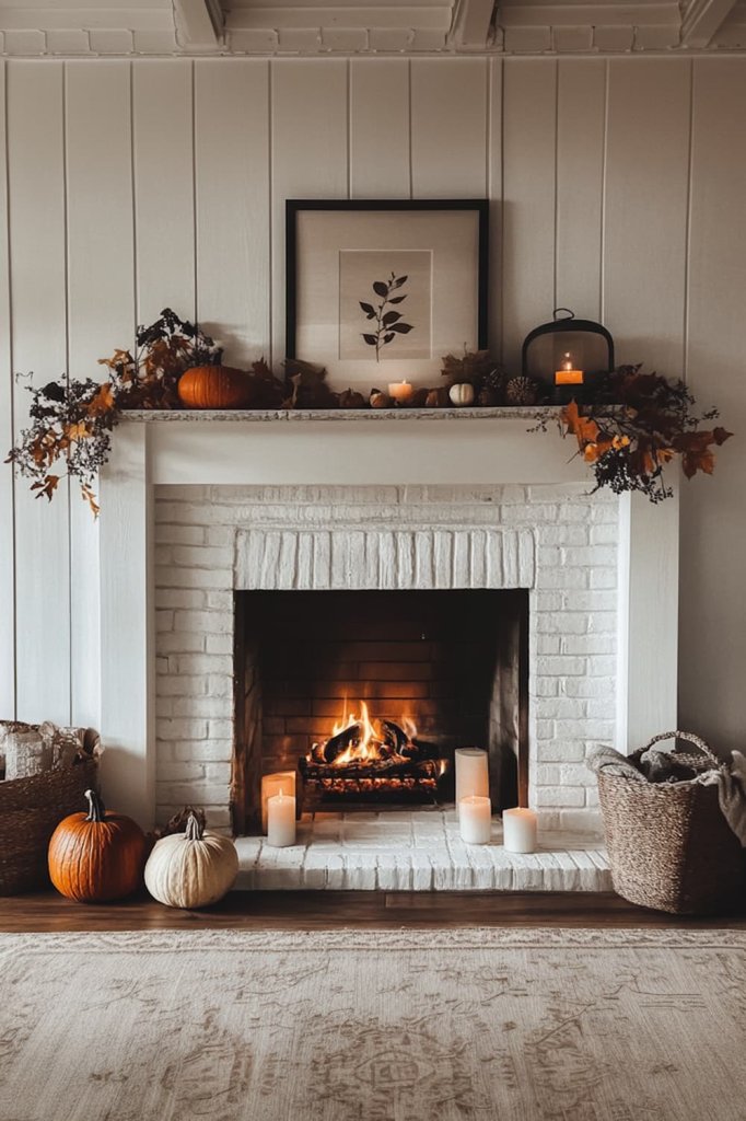 Rustic Fall Mantel Ideas