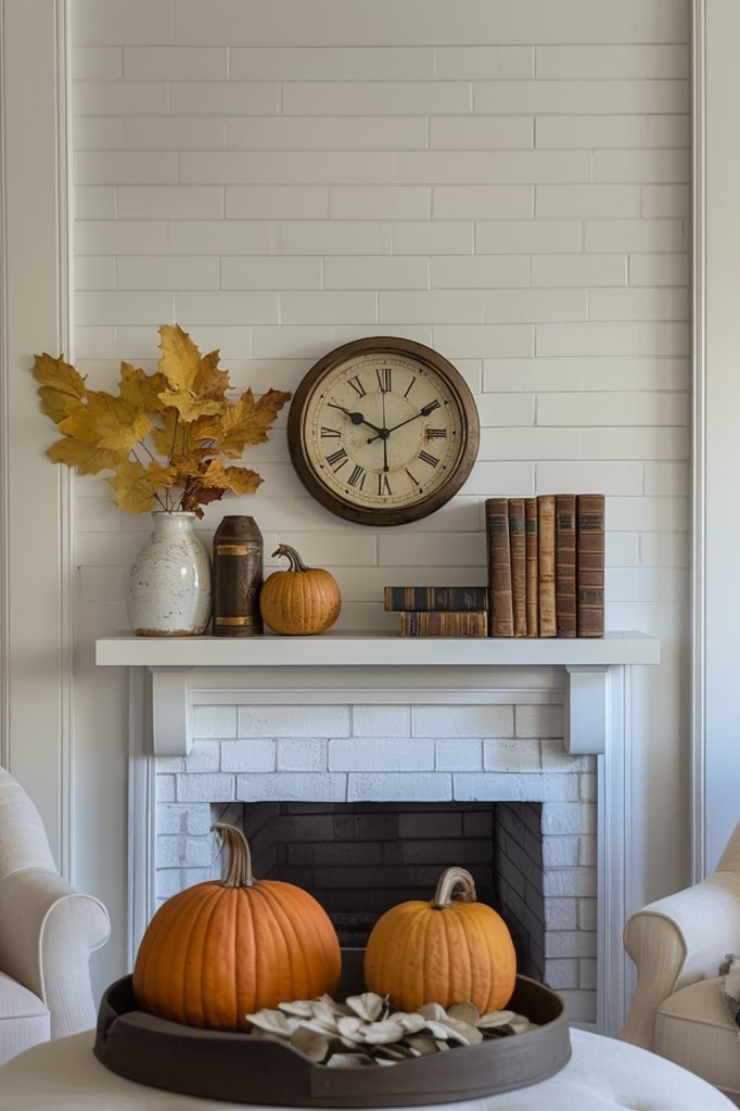 Vintage fall mantel ideas